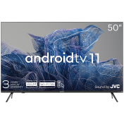 50', UHD, Android TV 11, Black, 3840x2160, 60 Hz, Sound by JVC, 2x12W, 70 kWh/1000h , BT5.1, HDMI ports 4, 24 months