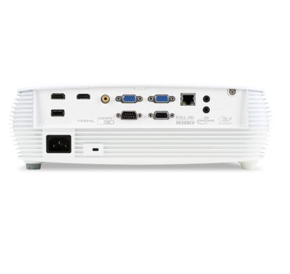Мултимедиен проектор Acer Projector P5535, DLP, FullHD (1920x1080), 20000:1, 4500 ANSI Lumens, 3D 144Hz, VGAx2, RCA, HDMI/MHL, HDMI, Audio in, RJ45, LAN Control, Speaker 16W, Bluelight Shield, Bag, 2.71kg, White