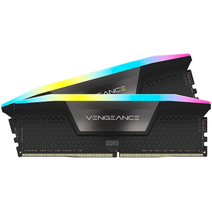 Corsair DDR5, 5200MT/s 32GB 2x16GB DIMM, Unbuffered, 40-40-40-77, XMP 3.0, VENGEANCE RGB DDR5 Black Heatspreader, RGB LED, 1.25V, EAN:0840006692850