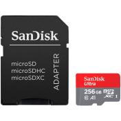 SanDisk Ultra microSDXC 256GB + SD Adapter 150MB/s  A1 Class 10 UHS-I, EAN: 619659200565