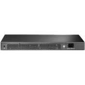 JetStream 24-Port Gigabit L2+ Managed Switch with 4 10G SFP+ slots, support SDN Controller, abundant L2/L2+ features, 1U rack mountable, full managed via web UI/CLI/Console/SSH/Telnet/SNMP.