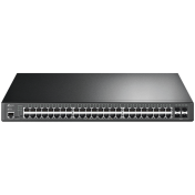 TP-Link TL-SG3452P 52-Port Gigabit L2+ Managed Switch with 48-Port PoE+,48× Gigabit PoE+ Ports,4× Gigabit SFP Slots, RJ45/Micro-USB Console Port,802.3at/af,384 W PoE Power,1U 19-inch Rack-mountable,Integration with Omada SDN Controller,Static Routing