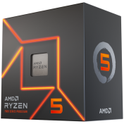 AMD CPU Desktop Ryzen 5 6C/12T 7600 (5.2GHz Max, 38MB,65W,AM5) box, with Radeon Graphics and Wraith Stealth Cooler