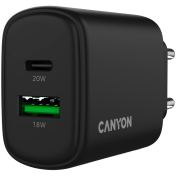 CANYON charger OnCharge 200 20W 1xPD 1xQC EU Black