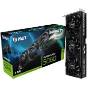 PALIT GeForce RTX 5060 Infinity 3 8GB GDDR7 128 bit, 1x HDMI 2.1b, 3x DP 2.1b, 2 Fan, 1x 8-pin pwr connector, 550W, 291.9 x 116.6 x 41.3 mm, NE75060019P1-GB2063S