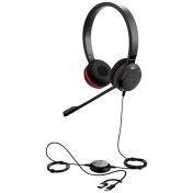 JABRA Evolve 20, Stereo MS, USB C/A adapter