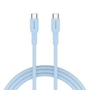 CANYON cable OnWire 60CL C-C 60W COLOR Braided 1m Light Blue