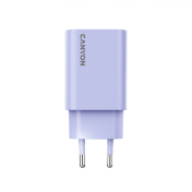 Canyon, PD 30W Travel Charger EU standard, Output: 5V3A, 9V3A, 15V2A, Max Power 30W, Purple, size: 87.8x39.8x23mm, weight: 62.3g