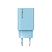 Canyon, PD 30W Travel Charger EU standard, Output: 5V3A, 9V3A, 15V2A, Max Power 30W, Blue, size: 87.8x39.8x23mm, weight: 62.3g