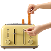 BUYDEEM 4 Slice Toaster, model DT640E, color Mellow Yellow, EU