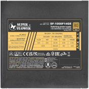 Super Flower Leadex III Gold 1300W ATX 3.1 80 Plus Gold, Fully Modular, Flat Black Cables, 140mm Fan, 7 Year Warranty