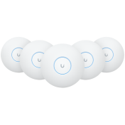 UniFi U7-Pro (5-pack) Wi-Fi 7 Access Point, 688 Mb/s at 2.4 GHz, 2880 Mb/s at 5 GHz, 5760 Mb/s at 6GHz