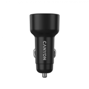 CANYON car charger OnDrive 85 PD 85W USB-A+USB-C Black