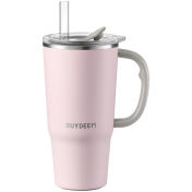BUYDEEM Thermo Mug With Straw 700 ml, model DS57, color Pink