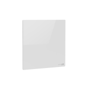 AENO Premium Eco Smart Quadro Wall Heater, 500W, 50x50 cm., Tempered glass, Infrared+convection heating type, LED display Plug type: Europe (E/F type), WHITE, Made in Poland