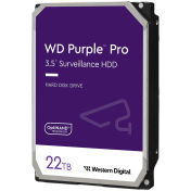 HDD Video Surveillance WD Purple Pro 22TB CMR (3.5'', 512MB, 7200 RPM, SATA 6Gbps, 550TB/year)