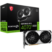MSI Video Card Nvidia RTX 4070 Ti SUPER 16G VENTUS 2X, 16GB GDDR6X, 256bit, 21Gbps Memory speed, Boost: 2610MHz, 8448 CUDA Cores, 3x DP 1.4a, HDMI 2.1a, RAY TRACING, Dual Fan, 1x 16pin, 700W Recommended PSU, 3Y