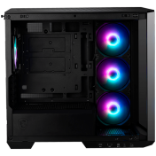 MSI MAG PANO M100R PZ, Micro - ATX Tower, M-ATX(Back-connect supported) / ITX, 1x USB 3.2 Gen 1 Type-A, 1xUSB 3.2 Gen2x2 Type- C, 1x Audio/1x Mic, LED Switch Loop Button, Power Button, 4x 120mm ARGB Fans, 270-degree panoramic tempered glass