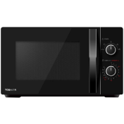 Microwave oven, volume 20L, mechanical control, 700W, 5 power levels, LED lighting, defrosting, black