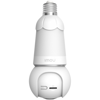 Imou 5MP Wi-Fi PTZ Bulb camera, H.265, 2.8 mm lens, Smart Full-Color Night Vision, Panoramic Pan & Tilt (340° Coverage), Built-in Mic & Speaker, Siren, Built-in Spotlight, Wi-Fi 6, Human/Vehicle Detection, Smart Auto Tracking, 350 Lumen