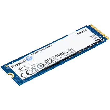 Kingston 500GB NV3 SSD M.2 2280 PCIe 4.0 NVMe, Read: 5,000/ Write: 3,000MB/s