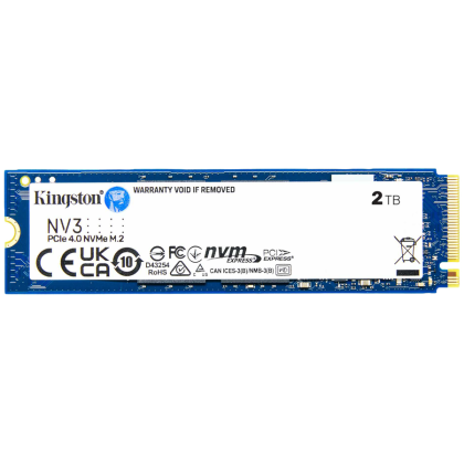 Kingston 2TB NV3 SSD M.2 2280 PCIe 4.0 NVMe, Read: 6,000/ Write: 5,000MB/s