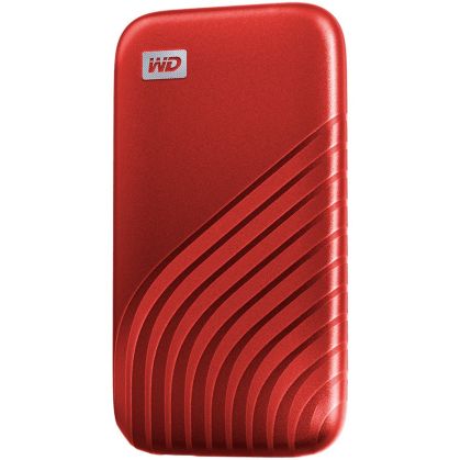 WD 500GB My Passport SSD - Portable SSD, up to 1050MB/s Read and 1000MB/s Write Speeds, USB 3.2 Gen 2 - Red