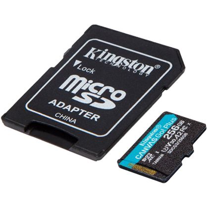 Kingston 256GB microSDXC Canvas Go Plus 170R A2 U3 V30 Card + ADP