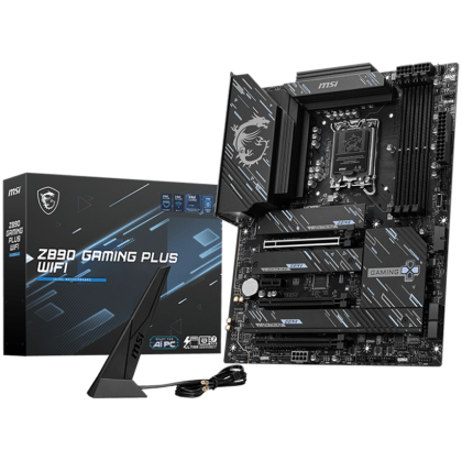 MSI Z890 GAMING PLUS WIFI LGA 1851, Dual Channel DDR5 up to 9200(OC)MHz, 3x PCIe x16 slots, 4x M.2 slot, 4xUSB 2.0, 2xUSB 5Gbps A, 1xUSB 10Gbps A, 1xUSB 10Gbps C, 1x HDMI, 1x Type-C DP,1x DP, 5GbpsLAN, 7.1 Audio, 3y warranty