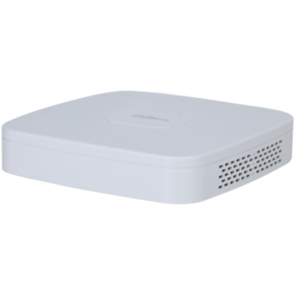 Dahua 8-channel 1U NVR, Up to 12Mp, H.265+/H.265, Max 80 Mbps incoming bandwidth, 1xVGA, 1xHDMI, 1xSATA up to 16TB, 2xUSB 2.0, 1xAudio two way talk, DC12V/1.5A, 3W, Without HDD.