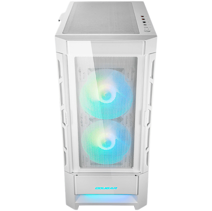 COUGAR | Duoface RGB White | PC Case | Mid Tower / Airflow Front Panel / 2 x 140mm & 1x 120mm ARGB Fans incl. / TG Left Panel