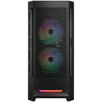 COUGAR | Duoface RGB Black | PC Case | Mid Tower / Airflow Front Panel / 2 x 140mm & 1x 120mm ARGB Fans incl. / TG Left Panel