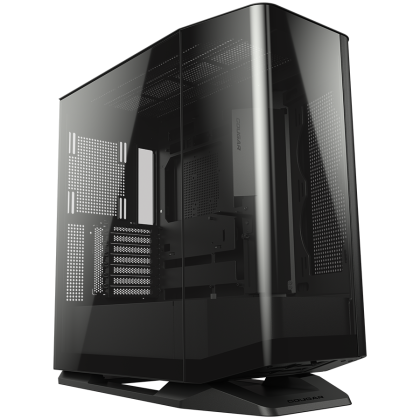 COUGAR | FV270 Black | PC Case | Mid tower / Tempered, Curved Glass Perimeter / Quick Detachable Air Filters / Up to 9 Fans (1x120mm RGB Preinstalled) / Black