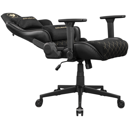 COUGAR Gaming chair Armor One V2 Gold F, Breathable PVC Leather, Classic high-back design, Adjustable Design, 4D Folding Armrests, Recliner system 90°~155°