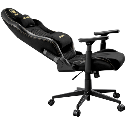 COUGAR Gaming chair Explore Royal F, Breathable Velvet Fabric + Breathable PVC Leather, Adjustable Design, Enhanced Ergonomics, 3D Hyperrotation Armrests, Recliner system 90°~155°