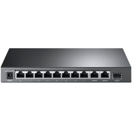 8-port 10/100Mbps Unmanaged PoE switch with 2 Gigabit RJ45 + 1 Gigabit SFP uplink ports, 8 802.3af/at PoE port, Power budget up to 124W, support 250m Extend Mode, Isolation Mode and PoE Auto Recovery Mode. 