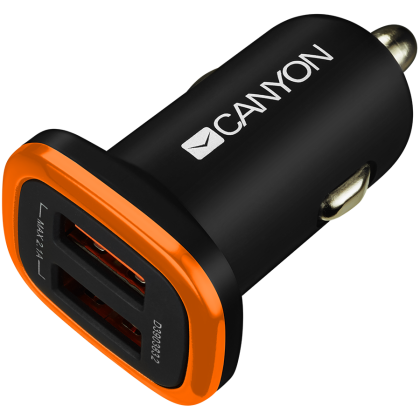 CANYON car charger C-02 2.1A/2USB-A Black