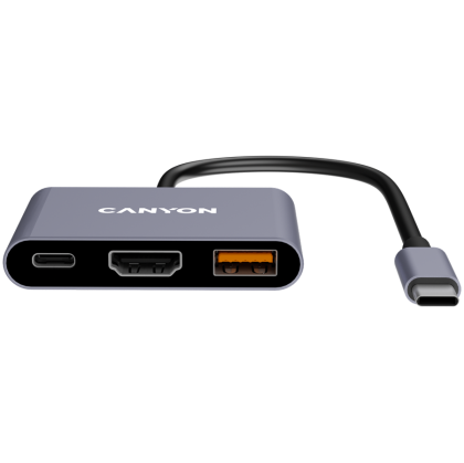 CANYON hub DS-4 3in1 USB-C Grey