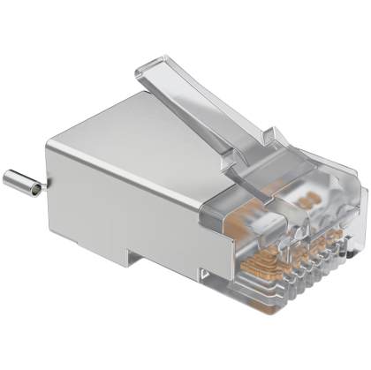 Surge Protection Connector SHD - Shielded RJ45 connectors designed for UISP Ethernet cables (UISP Cable Pro and Cable Carrier). Protects Ethernet hardware from ESD damage.Easy to install without soldering. (100) connectors per pack.