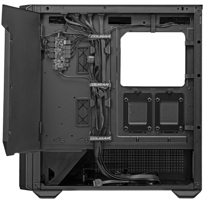 COUGAR | MX600 Black | PC Case | Mid Tower / Mesh Front Panel / 3 x 140mm + 1 x 120mm Fans / Transparent Left Panel