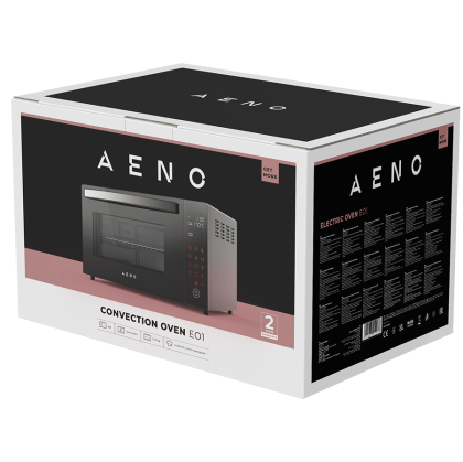 AENO Electric Oven EO1: 1600W, 30L, 6 automatic programs+Defrost+Proofing Dough, Grill, Convection, 6 Heating Modes, Double-Glass Door, Timer 120min, LCD-display