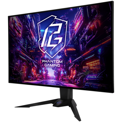 Asrock Gaming Monitor, 31.5" 4K (3840x 2160) OLED, AG, 240/480 Hz, 132% sRGB, 16:9, 1 500 000:1, 178/178, 0.03 ms, High, Swivel and Tilt adjustment, 2x 5W Speakers, 2x HDMI 2.0, 2x DP 1.2, 4x USB 3.2, 1x USB-C, 1x Audio (3.5mm), Wi-Fi antenna, 3Y