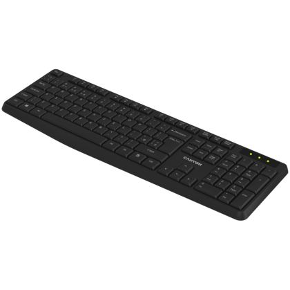 CANYON keyboard KB-W01 EN/BG Wireless Black