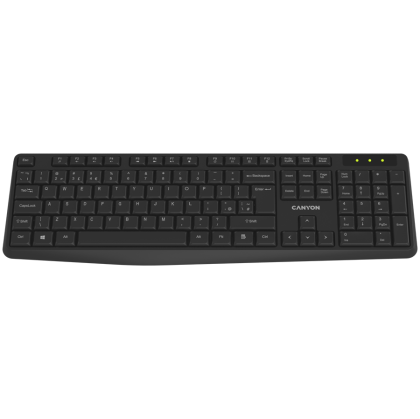 CANYON keyboard KB-W01 EN/BG Wireless Black