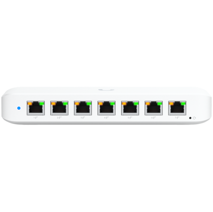 Ubiquiti USW-Ultra-60W Layer 2, 8-port GbE PoE switch: 7x GbE PoE+ output ports, GbE port with optional PoE++ input