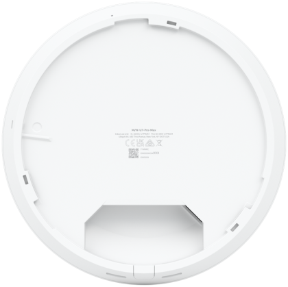 Ubiquiti U7-Pro-Max Ceiling-mounted WiFi 7 AP with 8 spatial streams, 6 GHz support, and a dedicated spectral scanning engine for interference-free WiFi in demanding, large-scale environments