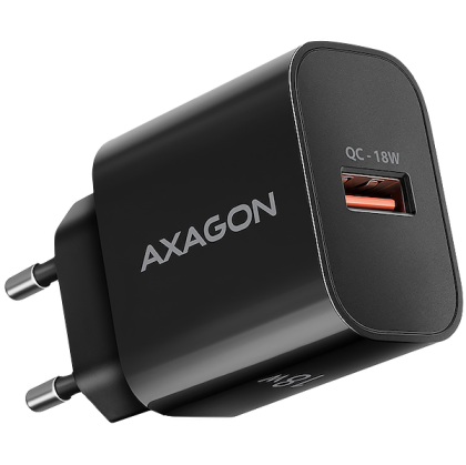 AXAGON ACU-QC18 wall charger 1x QC3.0/AFC/FCP/SMART, 18W, black