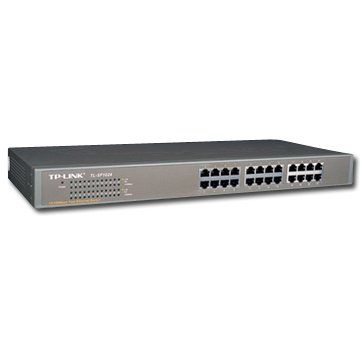 Switch TP-Link TL-SF1024, 24-Port RJ45 10/100Mbps Standard 19-inch rack-mountable steel case switch, 4.8Gbps Switching Capacity, Fanless, Auto Negotiation/Auto MDI/MDIX