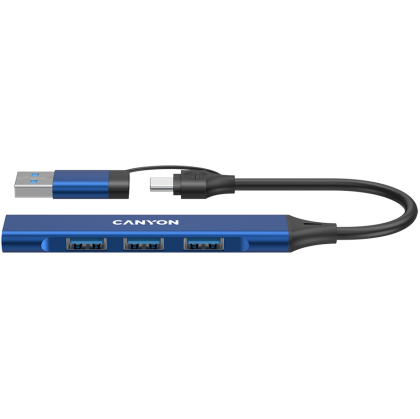 CANYON hub DS-02 4in1 USB-A/C Blue