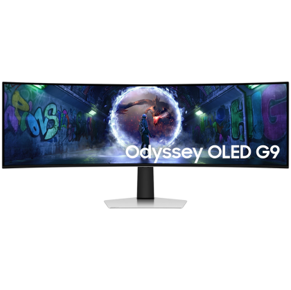 Monitor LED Samsung LS49DG934SUXEN Odyssey G93SD, 49" DQHD Curved 1800R 32:9 (5120x1440) QD-OLED 240z, 250 cd/㎡, 1m:1, 0.03ms(GTG), 178/178, 1xDP 1xHDMI, Tilt/HeightAdj, Remote, VESA 100x100, 2Y